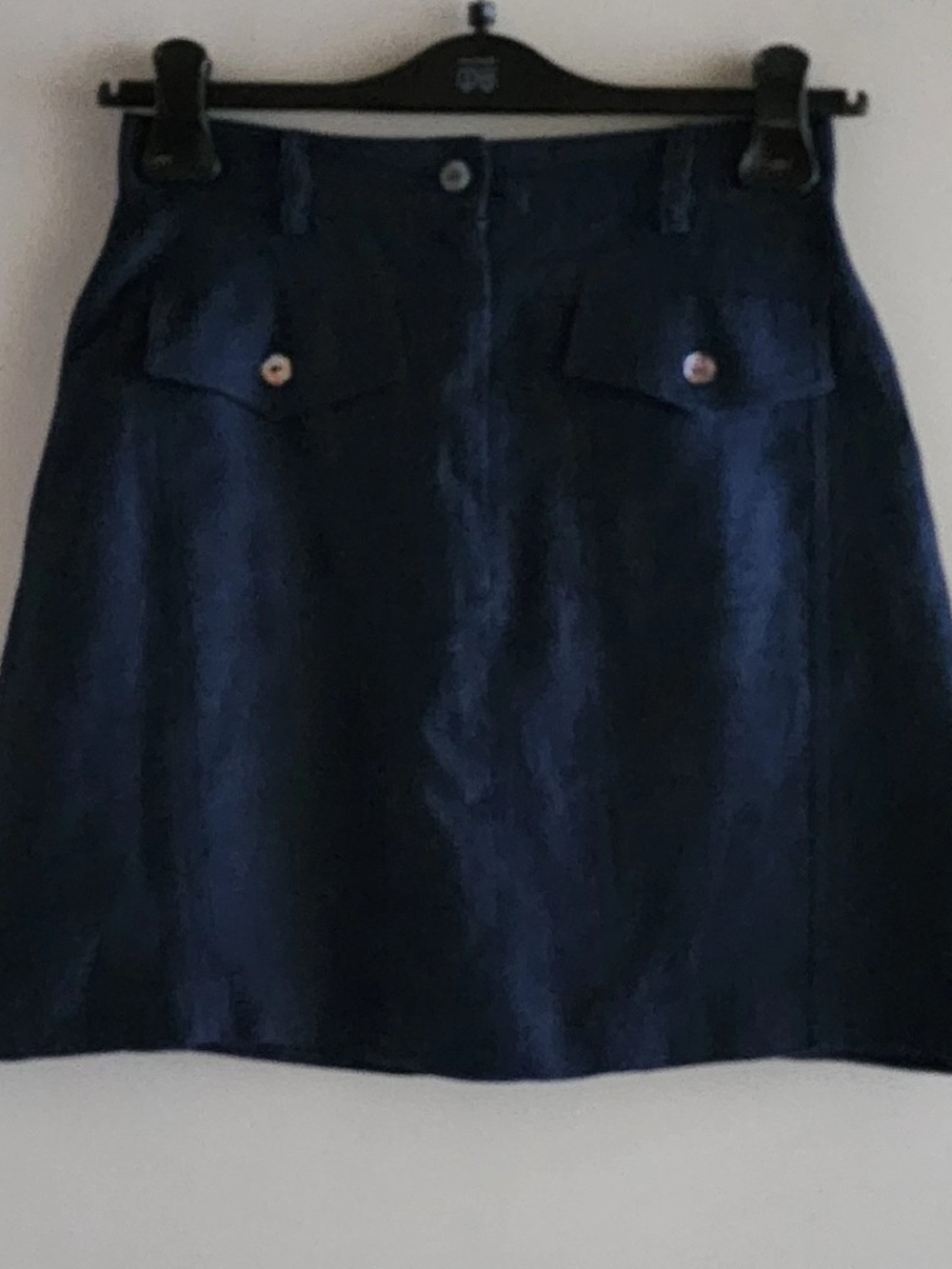 Classiques Entier Navy Mini Skirt with Flap Pockets